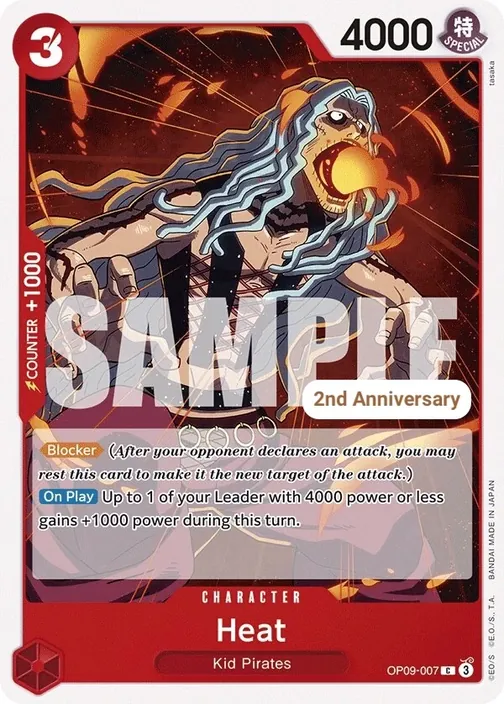 Carte One Piece anglaise OP09-007 Heat