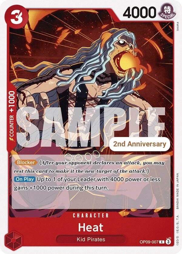 Carte One Piece anglaise Heat OP09-007 C
