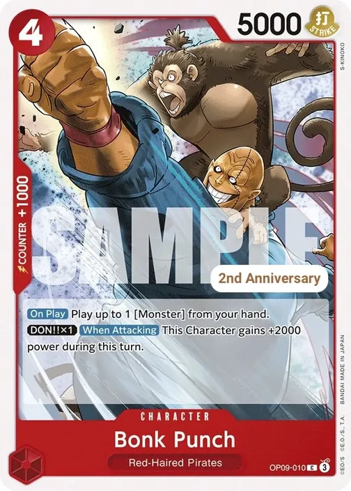 Carte One Piece anglaise OP09-010 Bonk Punch