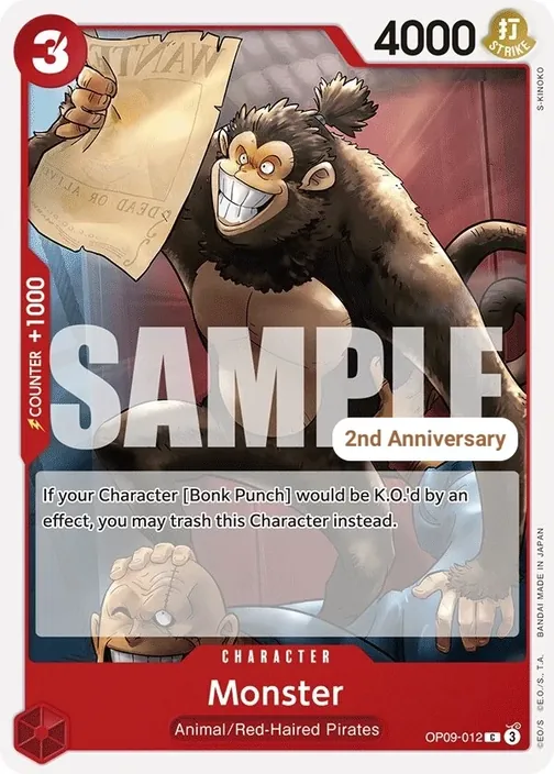 Carte One Piece anglaise OP09-012 Monster