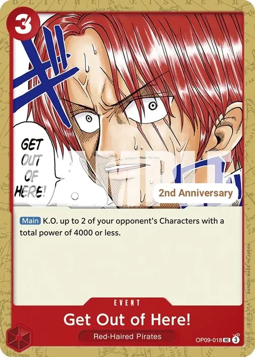 Carte One Piece anglaise OP09-018 Get Out of Here!