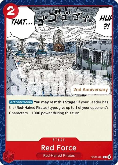 Carte One Piece anglaise OP09-021 Red Force