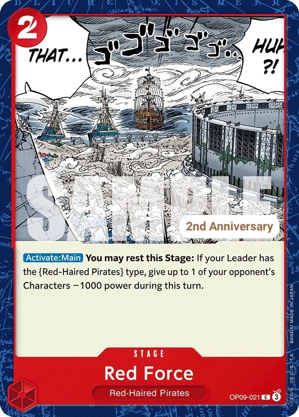 Carte One Piece anglaise Red Force OP09-021 C