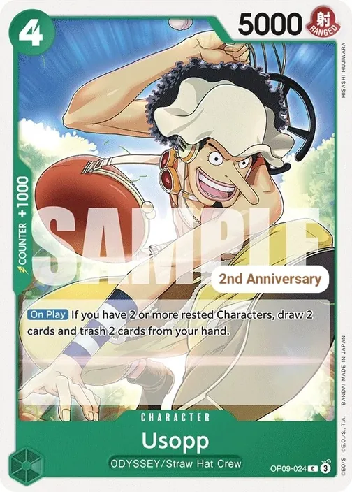 Carte One Piece anglaise OP09-024 Usopp