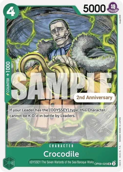 Carte One Piece anglaise OP09-025 Crocodile