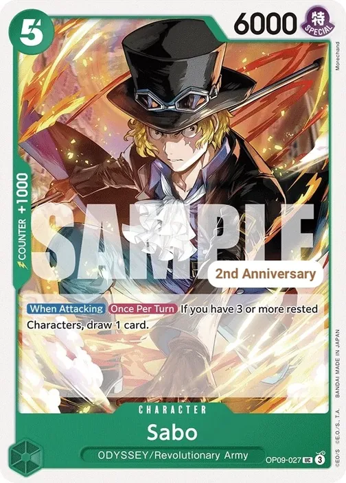Carte One Piece anglaise OP09-027 Sabo