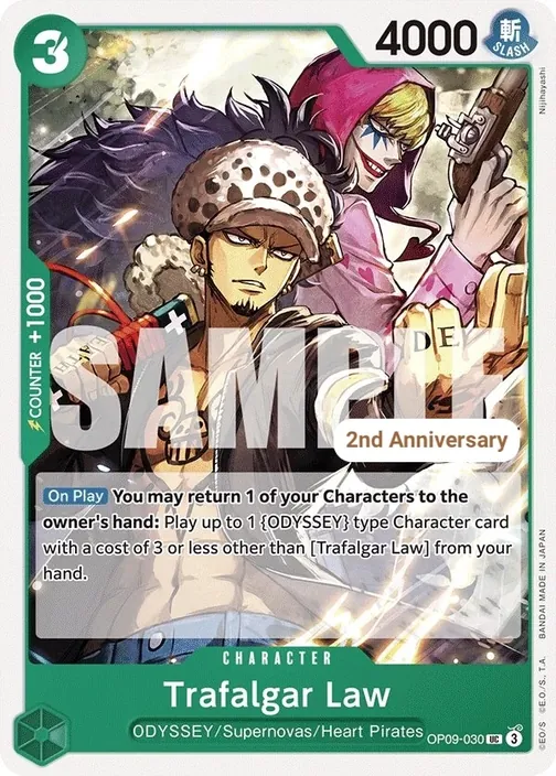Carte One Piece anglaise OP09-030 Trafalgar Law