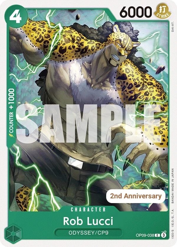 Carte One Piece anglaise Rob Lucci OP09-038 C