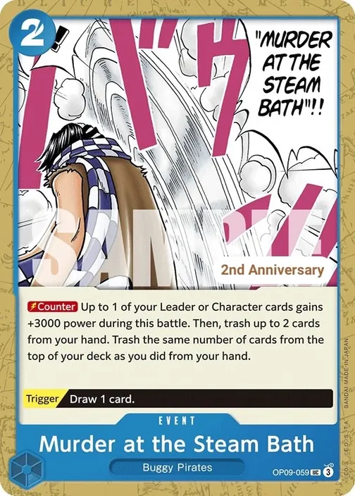 Carte One Piece anglaise OP09-059 Murder at the Steam Bath