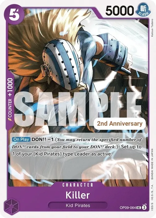 Carte One Piece anglaise OP09-064 Killer