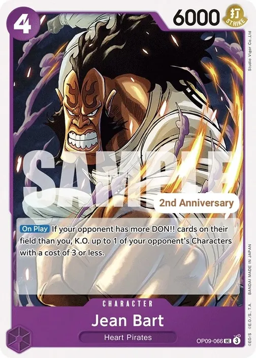 Carte One Piece anglaise OP09-066 Jean Bart