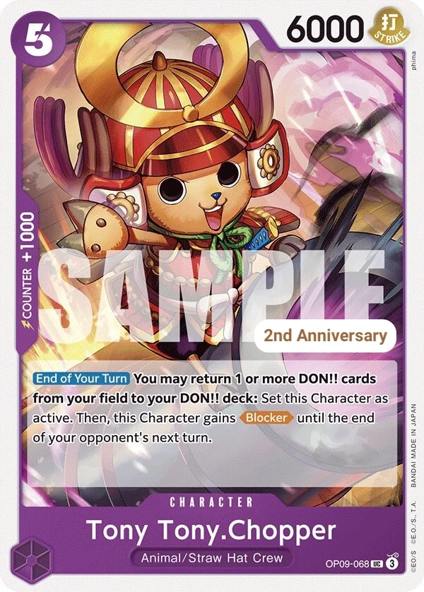 Carte One Piece anglaise Tony Tony.Chopper OP09-068 UC