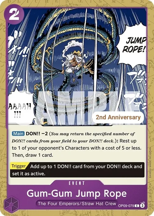 Carte One Piece anglaise OP09-079 Gum-Gum Jump Rope