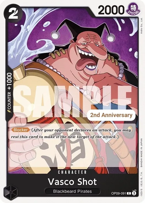 Carte One Piece anglaise OP09-091 Vasco Shot