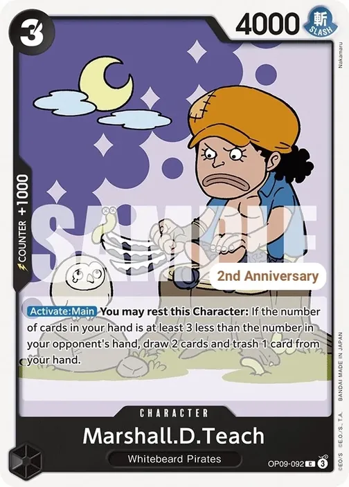 Carte One Piece anglaise OP09-092 Marshall.D.Teach