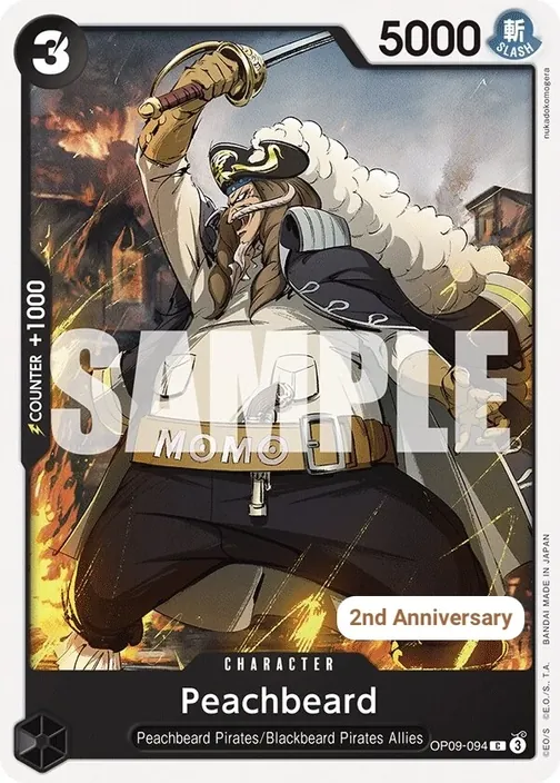 Carte One Piece anglaise OP09-094 Peachbeard