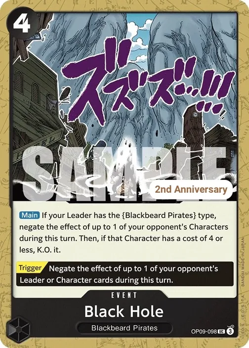 Carte One Piece anglaise OP09-098 Black Hole