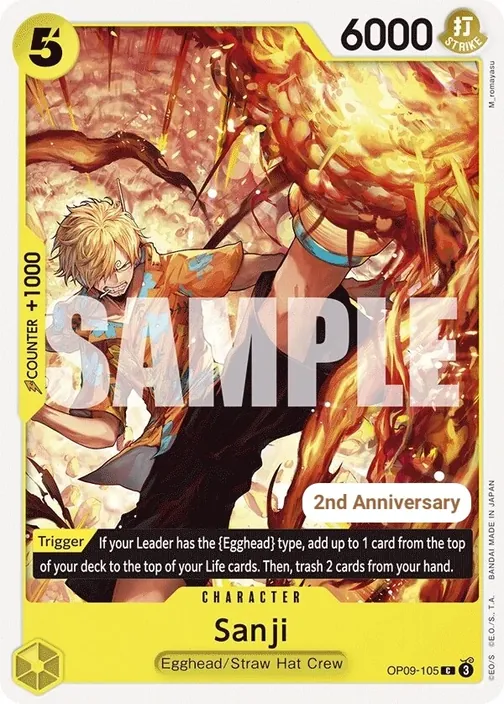 Carte One Piece anglaise OP09-105 Sanji