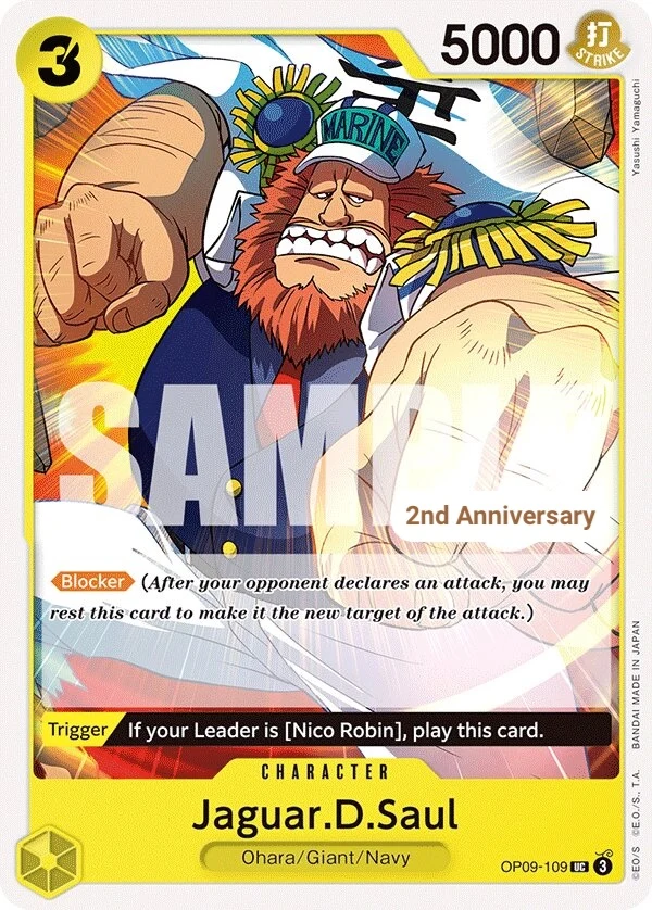 Carte One Piece anglaise Jaguar.D.Saul OP09-109 UC