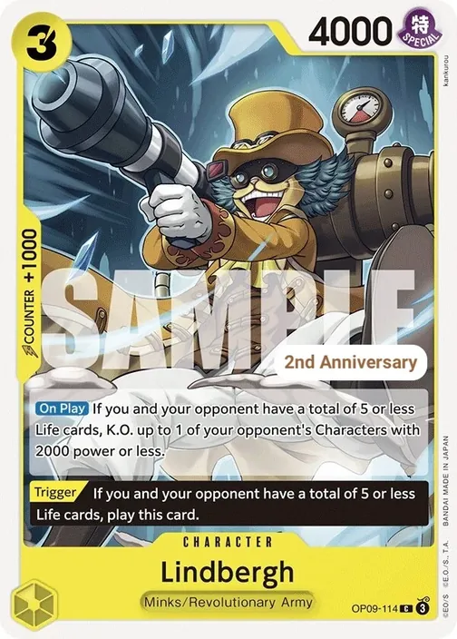 Carte One Piece anglaise OP09-114 Lindbergh