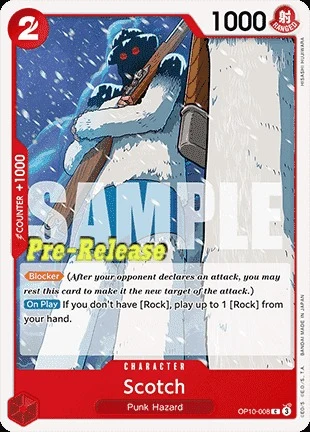Carte One Piece anglaise OP10-008 Scotch