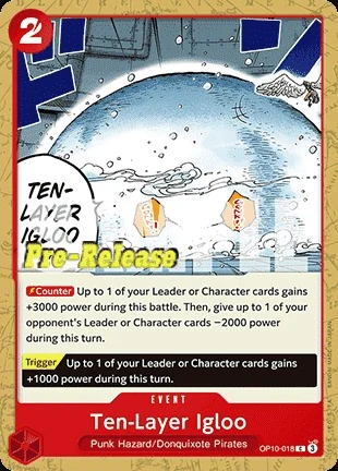Carte One Piece anglaise OP10-018 Ten-Layer Igloo