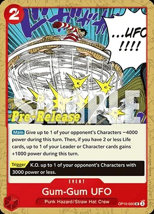 Carte One Piece anglaise OP10-020 Gum-Gum UFO