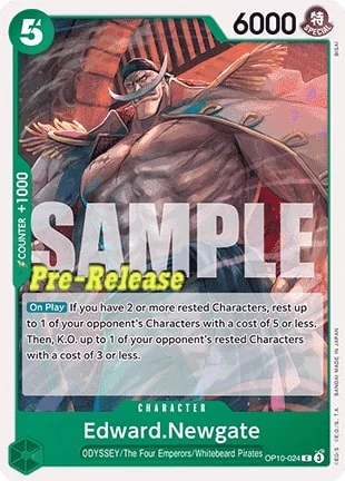 Carte One Piece anglaise OP10-024 Edward.Newgate