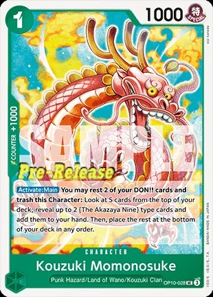 Carte One Piece anglaise OP10-028 Kouzuki Momonosuke
