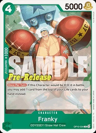 Carte One Piece anglaise OP10-034 Franky