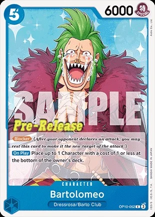 Carte One Piece anglaise OP10-052 Bartolomeo