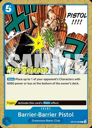Carte One Piece anglaise OP10-060 Barrier-Barrier Pistol