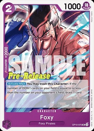 Carte One Piece anglaise OP10-075 Foxy