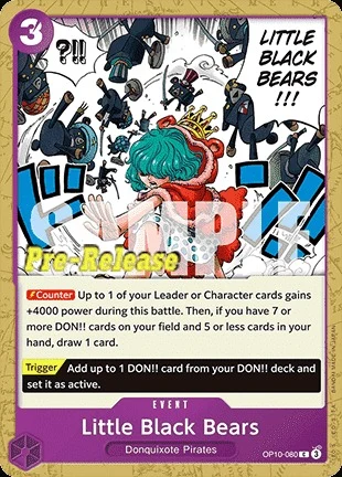 Carte One Piece anglaise OP10-080 Little Black Bears