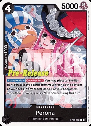 Carte One Piece anglaise OP10-092 Perona