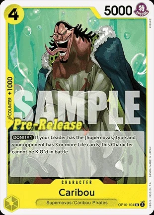 Carte One Piece anglaise OP10-104 Caribou