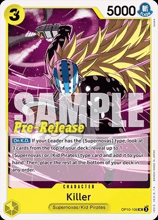 Carte One Piece anglaise OP10-106 Killer