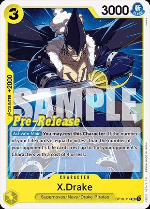 Carte One Piece anglaise OP10-114 X.Drake