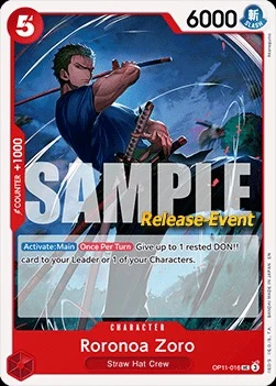 Carte One Piece anglaise OP11-016 Roronoa Zoro