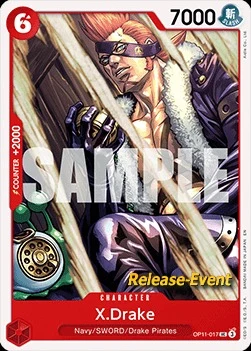 Carte One Piece anglaise OP11-017 X.Drake