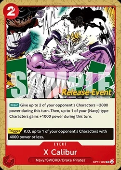 Carte One Piece anglaise OP11-020 X Calibur