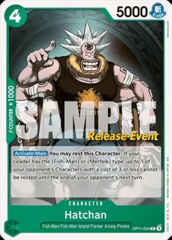 Carte One Piece anglaise OP11-034 Hatchan