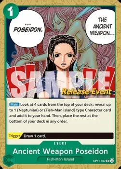 Carte One Piece anglaise OP11-037 Ancient Weapon Poseidon