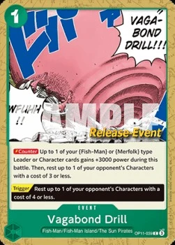 Carte One Piece anglaise OP11-039 Vagabond Drill