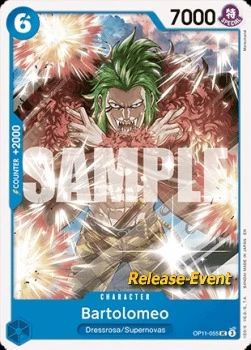 Carte One Piece anglaise OP11-055 Bartolomeo