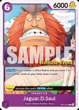 Carte One Piece anglaise OP11-075 Jaguar.D.Saul