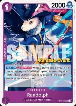 Carte One Piece anglaise OP11-077 Randolph