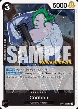 Carte One Piece anglaise OP11-086 Coribou