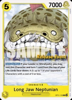 Carte One Piece anglaise OP11-103 Long-Jaw Neptunian