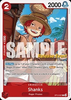 Carte One Piece anglaise OP12-007 Shanks